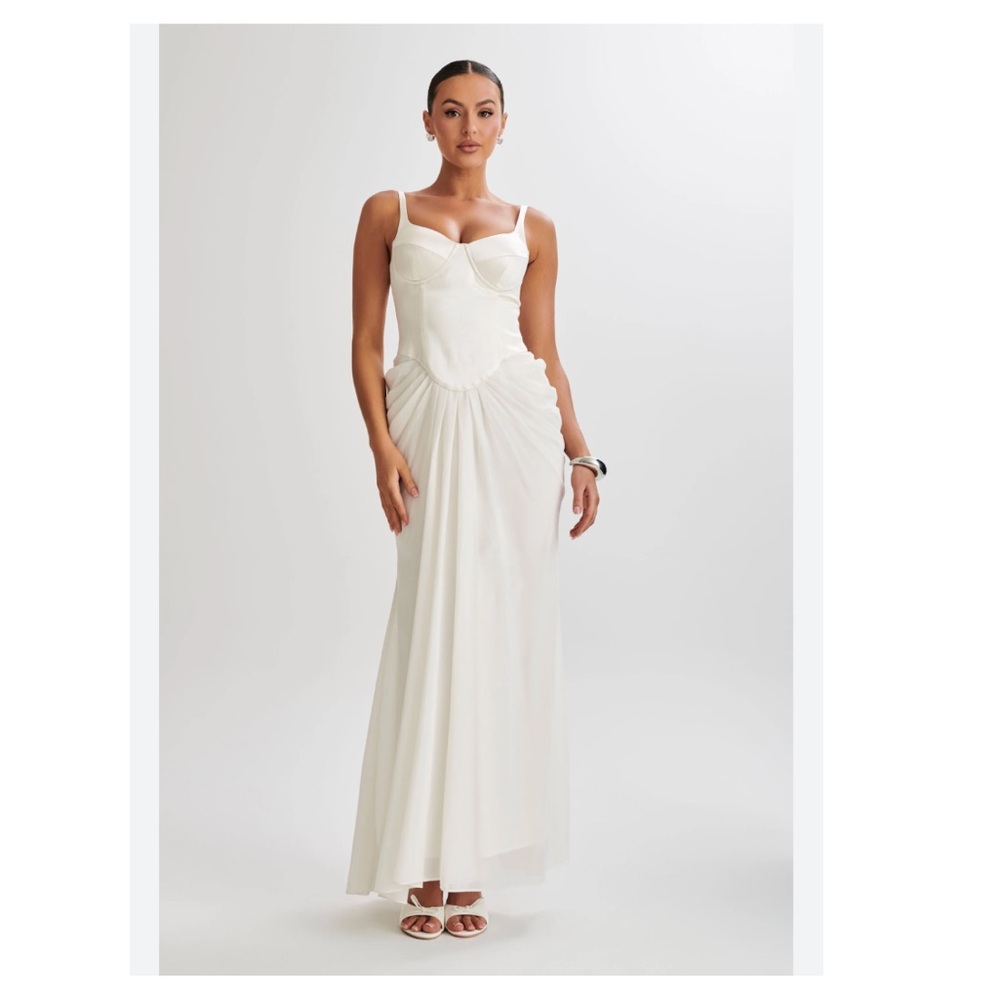 Meshki Leila Satin Corset Maxi Dress (NWT)